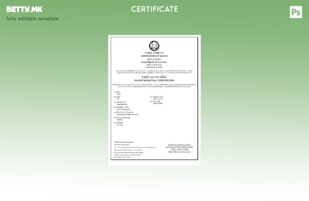 модерен стил Шаблон за корпорација за смрт на општинската корпорација во Индија 